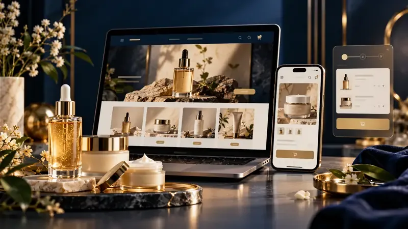 Illustrative ecommerce website interface